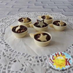 Чашки со звездочками из шоколада