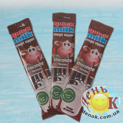 Трубочки для молока Quick Milk c шоколадным вкусом Трубочки для молока Quick Milk c шоколадным вкусом