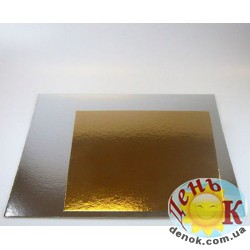 Подложка двусторонняя серебро/золото 35*45 см