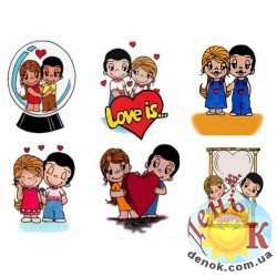 Вафельные картинки Для пряников Love is...