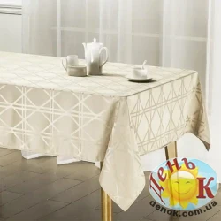 Водоотталкивающая скатерть Soho Line Beige 140х180