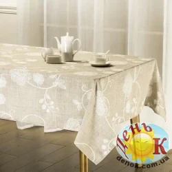 Водоотталкивающая скатерть Soho Bouquet Cream 140х180