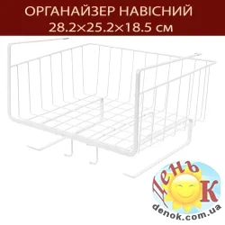 Навесная полка органайзер с крючками белая Ringel Raum