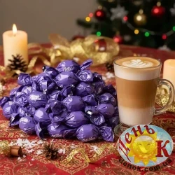 Альпийский молочный шоколад с фундучным пралине VIP XMAS Milka