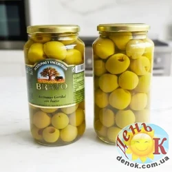 Оливки зеленые без косточки Гиганты Испания 1л