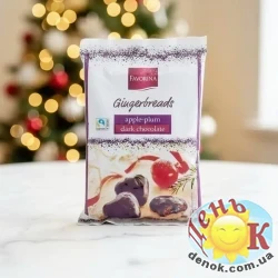Пряники с яблочно-сливовой начинкой в темном шоколаде Favorina 300г