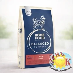 Корм для собак средних пород говядина HOME FOOD Premium Balanced Formula 10кг