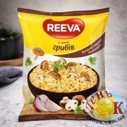 Вермишель быстрого приготовления Reeva со вкусом грибов 60 г