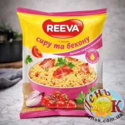 Вермишель быстрого приготовления Reeva со вкусом сыра и бекона 60 г