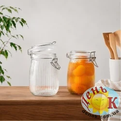 Скляна банка з герметичною кришкою - апельсини