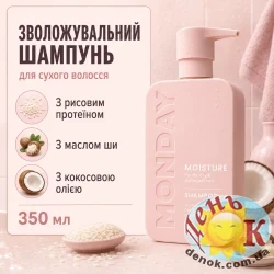 Увлажняющий шампунь для сухих волос MONDAY Moisture 350 мл