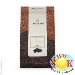 Декор из черного шоколада Callebaut Flakes Large для кондитерских изделий