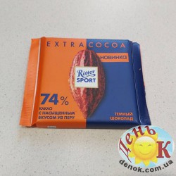 Шоколад темный 74% Ritter Sport со вкусом из Перу 100 грамм, Германия купить в Украине