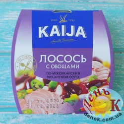 Лосось с овощами консервы Kanija по-мексикански в пикантном соусе