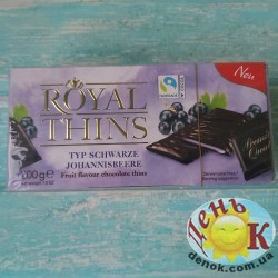 Шоколадные пластины с фруктовым пралине смородина Royal Thins 200 г купить в Киеве