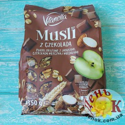 Мюсли с шоколадом, яблоком и миндалем Vitanella Польша 350 г купить в Украине