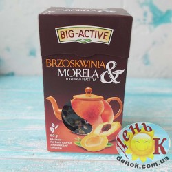 Чай черный листовой с персиком Big Active купить в Украине недорого