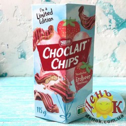 Шоколадные клубничные чипсы Choclait chips Nestle купить в Украине недорого