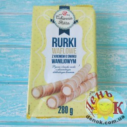 Вафельные трубочки с ванильным кремом Cukiernia Roza купить в Украине недорого