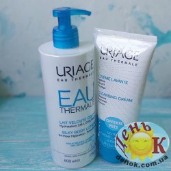 Лосьен для тела + очищающий гель Uriage Silky Body Lotion 500ml + Cleansing Cream 200ml Free купить в Украине недорого