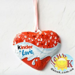 Новогодняя игрушка Kinder сердце красное купить в Украине недорого