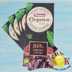 Темный шоколад 100% какао Bio Organic Torras купить в Украине недорого