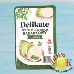Сыр Delicate с зеленью в пластинах