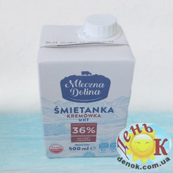 Сливки животные 36% Mlezna Dolina 500 мл купить в Украине недорого