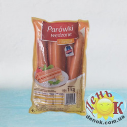 Сосиски куриные копченые Konspol Parowki 1 кг, Польша