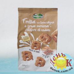 Печочное печенье с гречкой и тростниковым сахаром  Nuovi volantini Realforno frollini di grano saraceno e zucchero di canna 700g