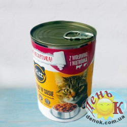 Корм для котов в банке c говядиной и печенью Kitty