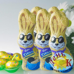 Пасхальный зайчик белый шоколад с орео Milka