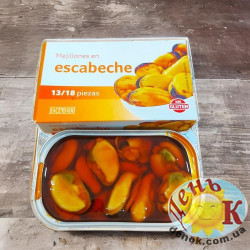 Мидии в масле и специях Hacendado Mejillones en escabeche 110г