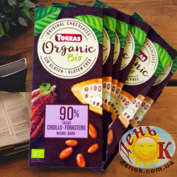 Шоколад 90% без глютена Bio Organic Torras Dark Forastero