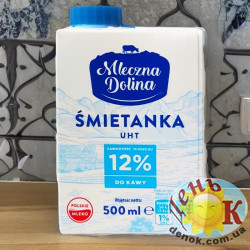 Сливки животные 12% Mlezna Dolina 500 мл