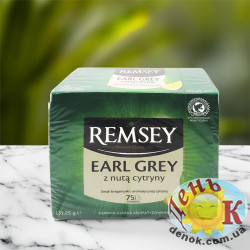 Черный чай с бергамотом и лимоном Remsey Earl Gray z nuta cytryny 75 пакетиков