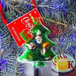 Елочная игрушка с конфетами (зеленая)