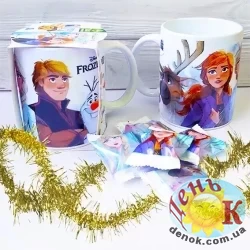 Подарочная кружка Фрозен со сладостями