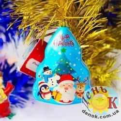 Елочные игрушки с конфетами Елка с Дедушкой Морозом ж/б