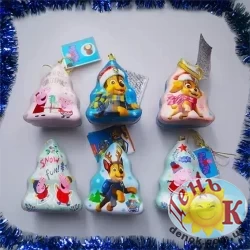 Елочные игрушки с конфетами Елка из мультфильмов