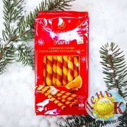 Вафельные трубочки с апельсином и корицей