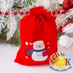 Мешок конфет с снеговик